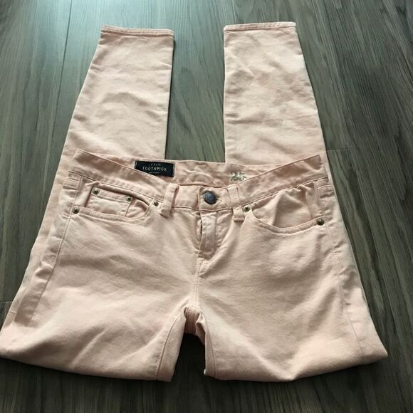 Jcrew ankle toothpick jeans light pink‎ Pants - Picture 1 of 5